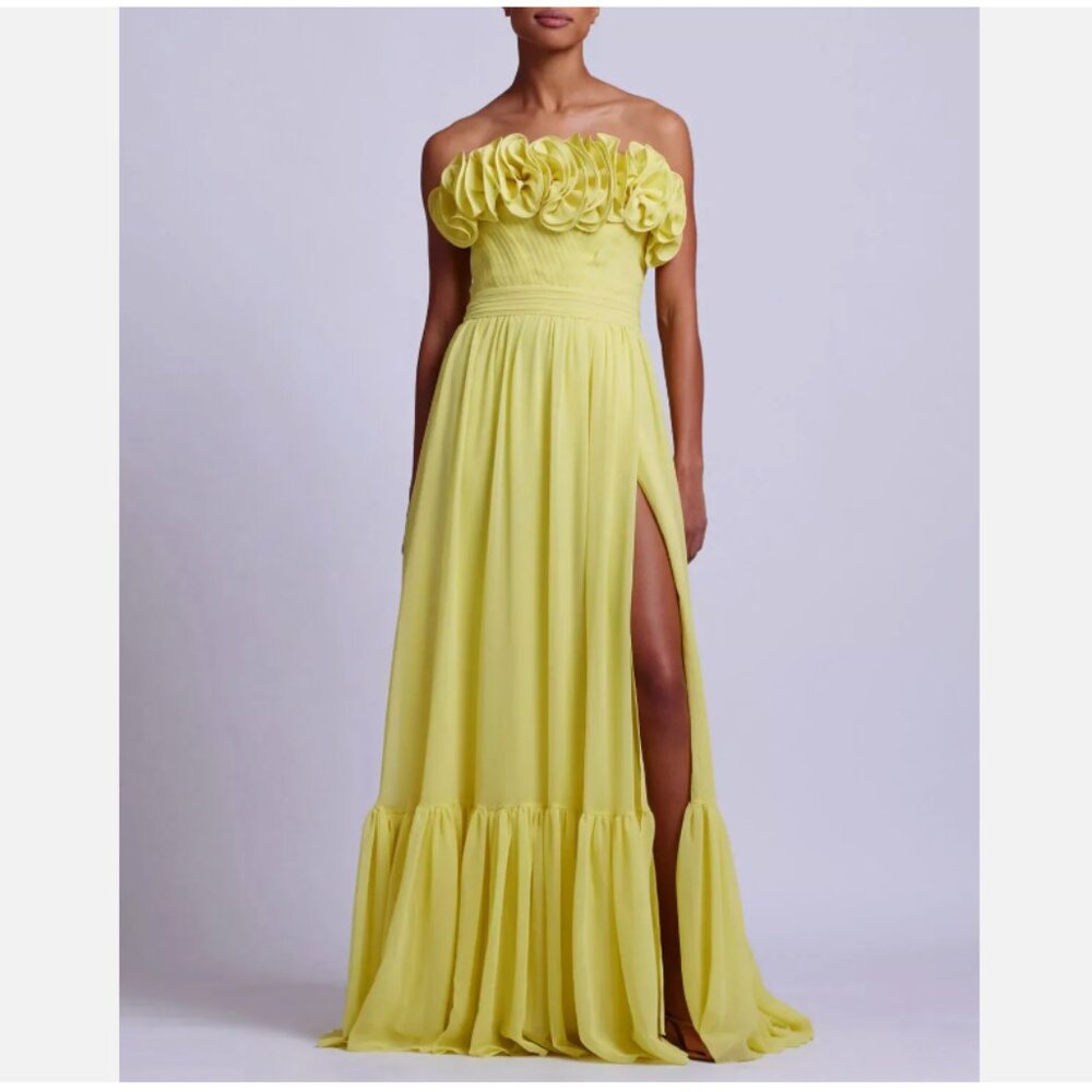 PatBo Pleated Strapless Maxi Dress